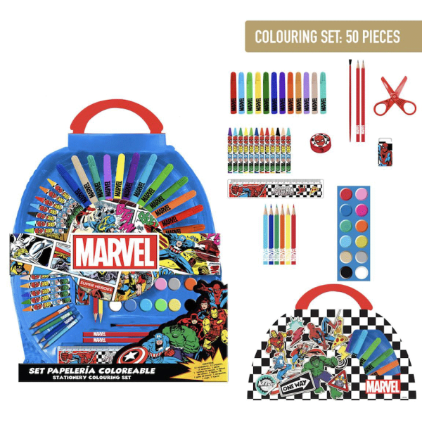 1-3159 COLOURING STATIONERY SET 50 PIECES AVENGERS