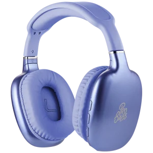 1-356 Pro Bass Retro Bluetooth Wireless Headphone with PU Case - Purple