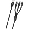 Amplify CoreCharge Series 1.2m 3-in-1 Cable - Black