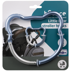 Bounce Stroller Hook 2pk Bear Blue