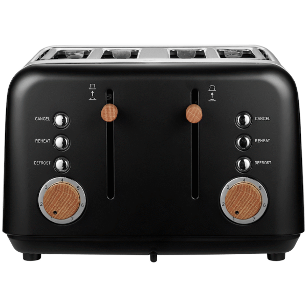 1-3936 Boden Stark Anson Collection 4-Slice Stainless Steel Toaster - Black