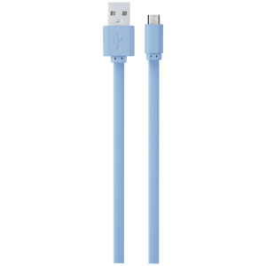 1-3938 Volkano Micro USB Cable - Slim Series - Light Blue