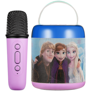 1-4045 Disney Frozen Cylinder Karaoke Speaker with Bluetooth Microphone