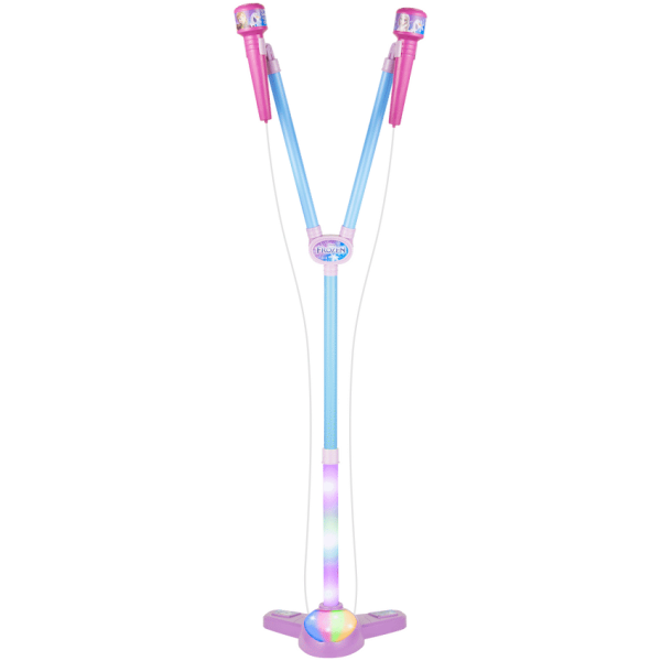 Disney Frozen Double Karaoke Mic Stand with Colourful Lights