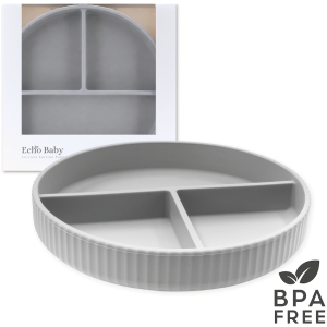Echo Baby Silicone Suction Plate - Stone