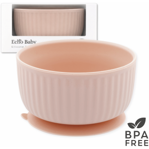 1-4076 Echo Baby Silicone Suction Bowl - Rose