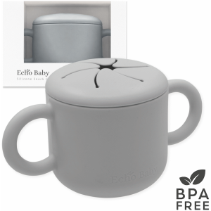 1-4093 Echo Baby Silicone Snack Cup - Stone