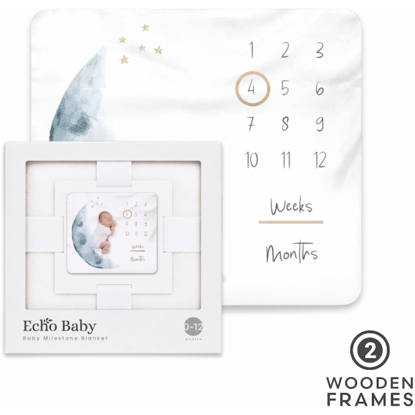 1-4104 Echo Baby Milestone Blanket - Moon