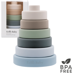 1-4113 Echo Baby Silicone Stacking Rings - Ocean
