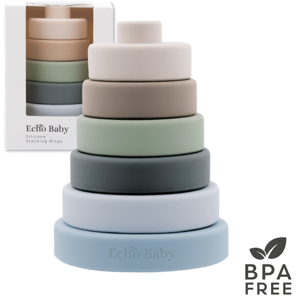 Echo Baby Silicone Stacking Rings - Ocean
