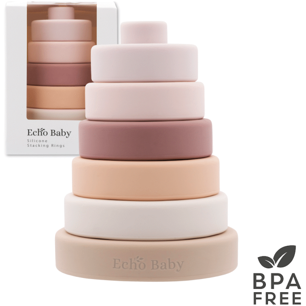 Echo Baby Silicone Stacking Rings - Sunset