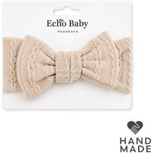 1-4123 Echo Baby Bow Headband - Sand
