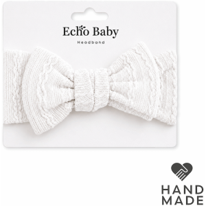 1-4124 Echo Baby Bow Headband - Snow