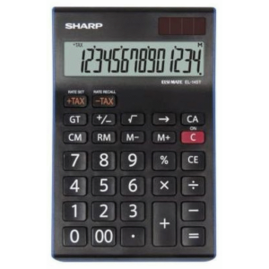 1-4141 Sharp EL-145T Desk Calculator - 14 Digit Tax