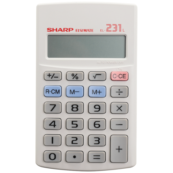 1-4143 Sharp EL231 LB Pocket Calculator