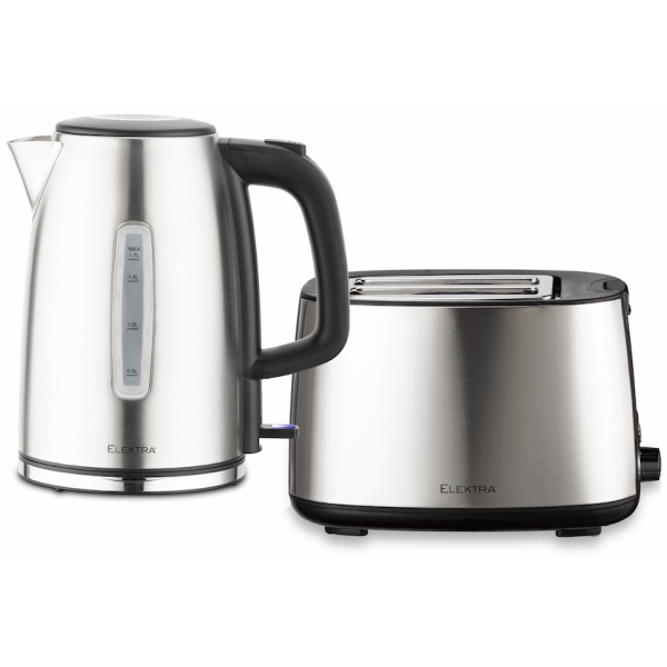 1-4152 Elektra Kettle and Toaster Breakfast Set - Stainless Steel