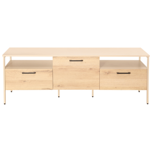 1-4214 Everfurn Ellen TV Stand - Melamine - Powder-Coated Steel Frame - 2 Drawers - Storage Cabinet