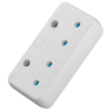 1-4222 Ellies 2-Way 3-Pin 16A Adaptor – White
