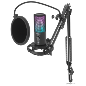 1-4266 Fifine T669 Pro3 USB Microphone with Pop Filter and Boom Arm Stand