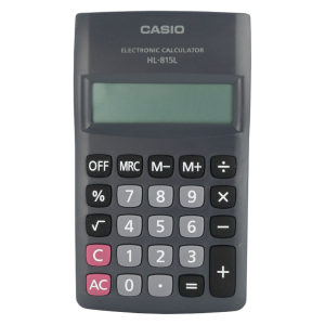 Casio HL 815 Pocket Calculator - Black