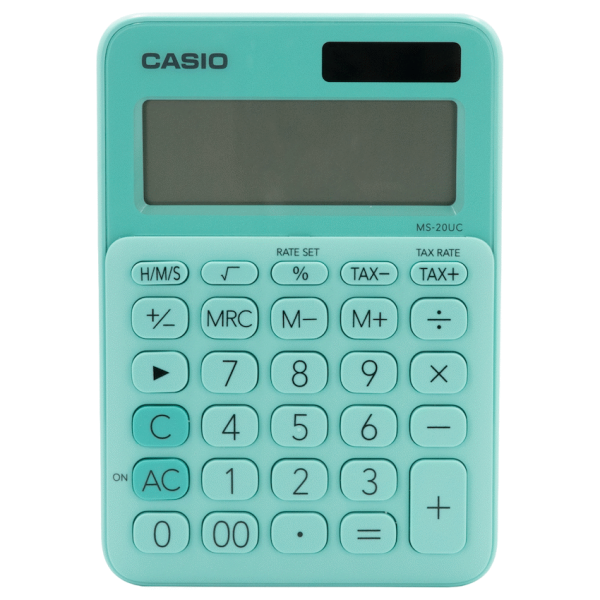 1-4438 Casio MS-20UC - Desktop calculator 12 Digit - Green