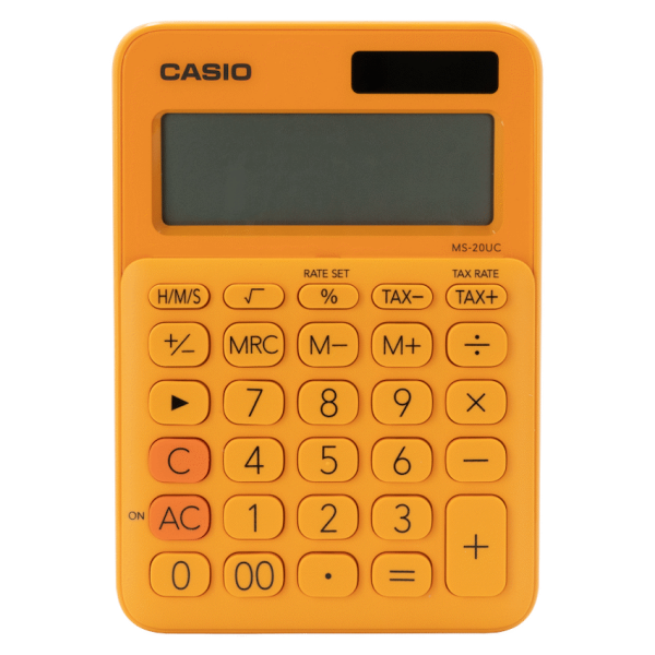 1-4440 Casio MS-20UC - Desktop Calculator 12-Digit - Orange