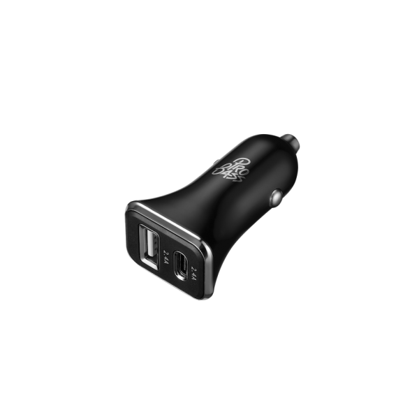 1-4486 Pro Bass on the Go Dual USB + Type-C 12w Car Charger