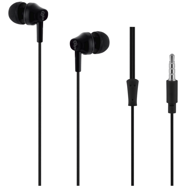 1-4496 Pro Bass Genesis Series 3.5mm Wired Earphones (No Mic) - Black