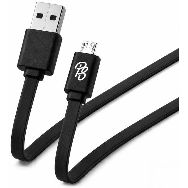 Pro Bass Energize Series Packaged Micro USB Cable - Black - 1.2m