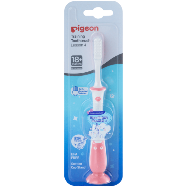 Pigeon Training Toothbrush Lesson 4 - Pink