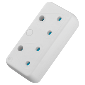 1-4901 SWITCHED 2 Way Adaptor - White