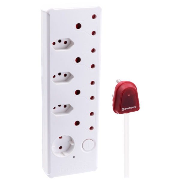SWITCHED 8-way High Surge Multiplug 0.5m