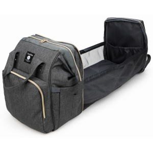 1-4976 Totes Babe Alma Convertible Diaper Backpack - Dark Grey
