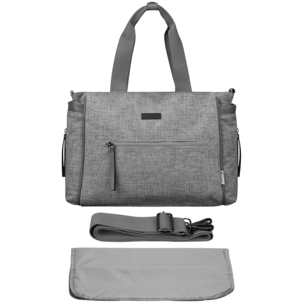 Totes Babe Luna Diaper Shoulder Bag Light Grey