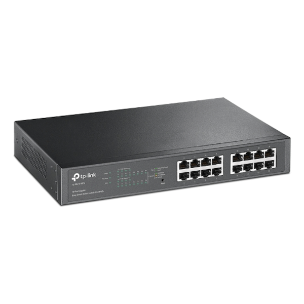 1-5007 TP-Link TL-SG1016PE 16-Port Gigabit Easy Smart Switch with 8-Port PoE+