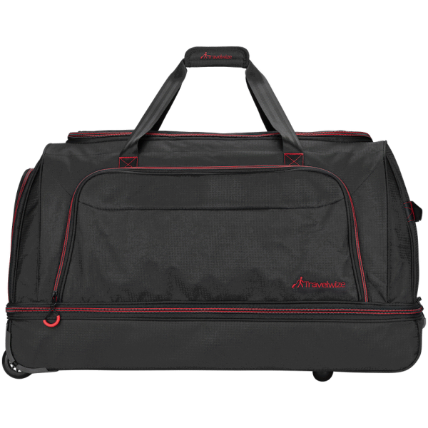 1-5045 Travelwize Asteroid Trolley Duffle - Black/Red