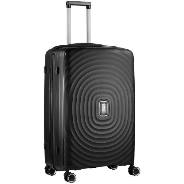 1-5048 Travelwize Ripple PP 4-Wheel Spinner 75cm Luggage - Black