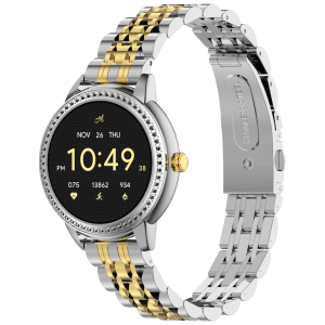 Volkano Ayla Collection Round Smartwatch With 2 Colour Metal link Strap