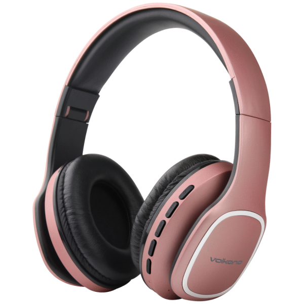 1-5209 Volkano Phonic Series Bluetooth Full-Size Headphones - Rose Gold