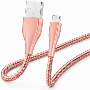 1-5222 Volkano Fashion Series Micro USB Cable 1.8m - Rose Gold