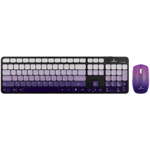 1-5316 Volkano Prism Series Bluetooth Wireless Keyboard and Mouse - Purple