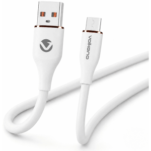 Volkano Flexi Series USB to Micro USB 1.5m 18w - White