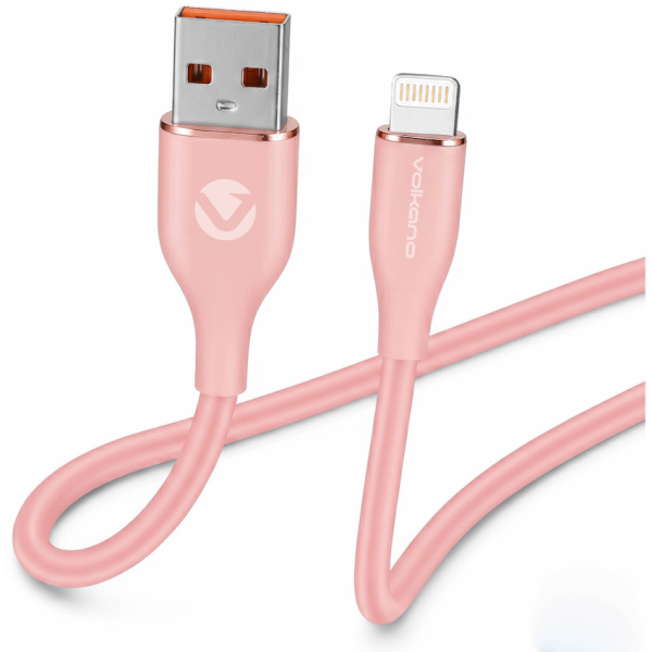 1-5326 Volkano Flexi Series USB to MFI Lightning 1.5m 27w - Pink