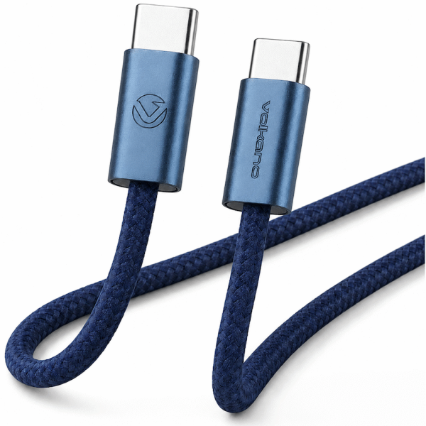 1-5363 Volkano Weave Series 60w USB C to USB C 1.2m-Blue