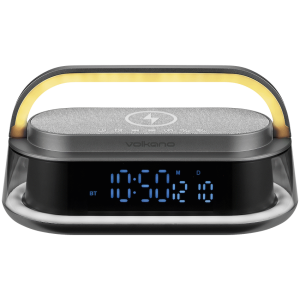 1-5367 Volkano Awaken Series Alarm Clock with Wireless Charging and Speaker