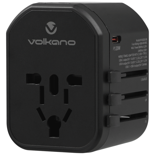 Volkano Worldwide Series Travel Adapter PD 25w + QC