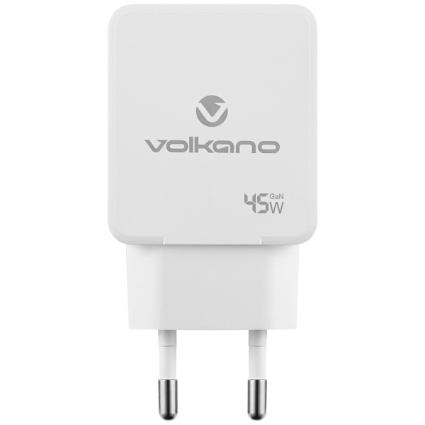 1-5548 Volkano Potent Plus series 45W GaN Compact Dual USB and USB-C PD Wall Charger