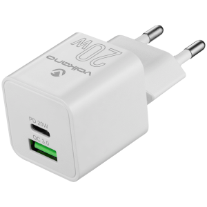 1-5549 Volkano Dyna Duo 20w PD + QC 3.0 Wall Charger