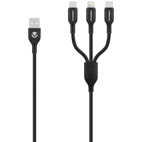 1-5628 Volkano On-the-Go 3-in-1 Braided Cable