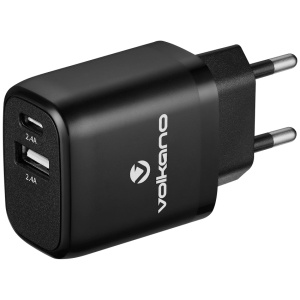 Volkano On-the-Go USB and Type-C Wall Charger